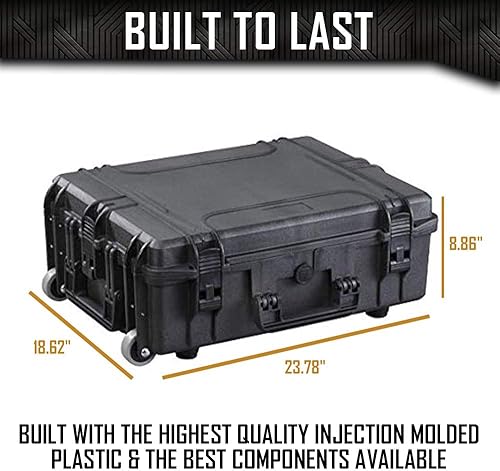 Miniatura 4 de DORO - Estuche rígido para 10 pistolas 20, con inserto de espuma personalizado MyCaseBuilder, impermeable, resistente, para pistola tácticaarma de