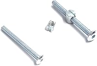 Vista 3 de FGen 12 piezas accesorios para cuna M6 tuerca de perno M6 x 2.362 in estantería de cabeza reclinable tornillo tuerca de martillo