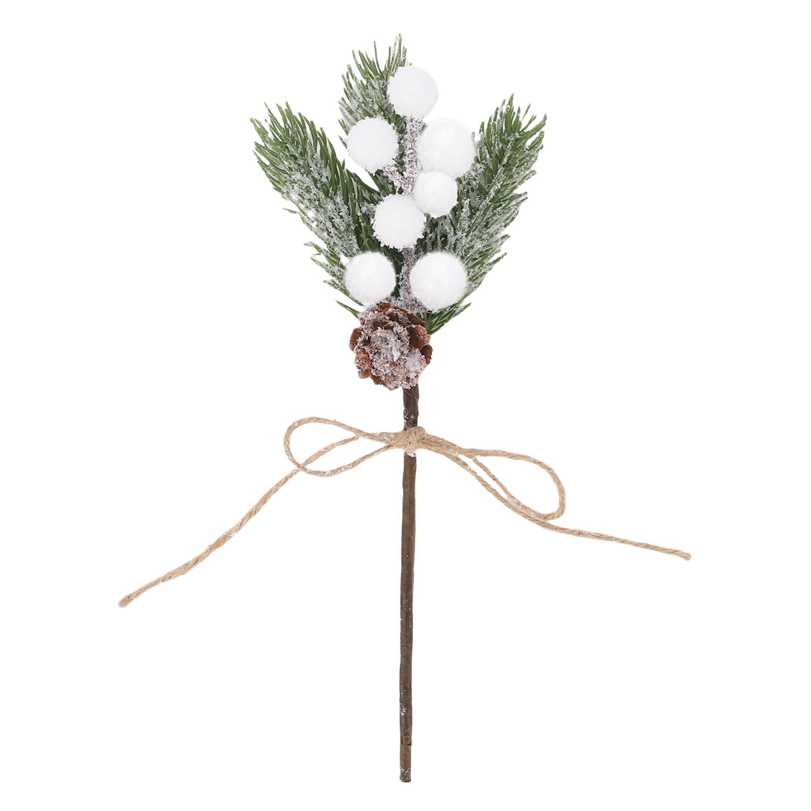 Baies artificielles de Noël blanches avec pommes de pin en PVC pour guirlande et sapin