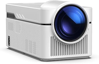 Short Throw Projector with 4k Support, Built-in Android 13, Smart Projector with Wifi and Bluetooth , Electric Focus, 2 x 8W Stereo Speakers for Bedroom and Outdoor Use HY450NTV