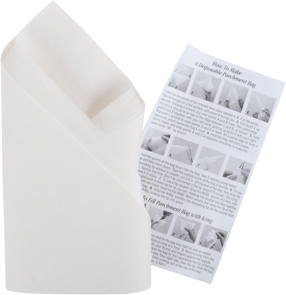 Wilton 100/Pack Parchment Triangles, 15-Inch, White: Parchment Paper Wilton: Home & Kitchen