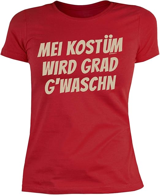Veri Bayerisches Kostüm Damen TShirt Karneval Wird Grad gwaschn