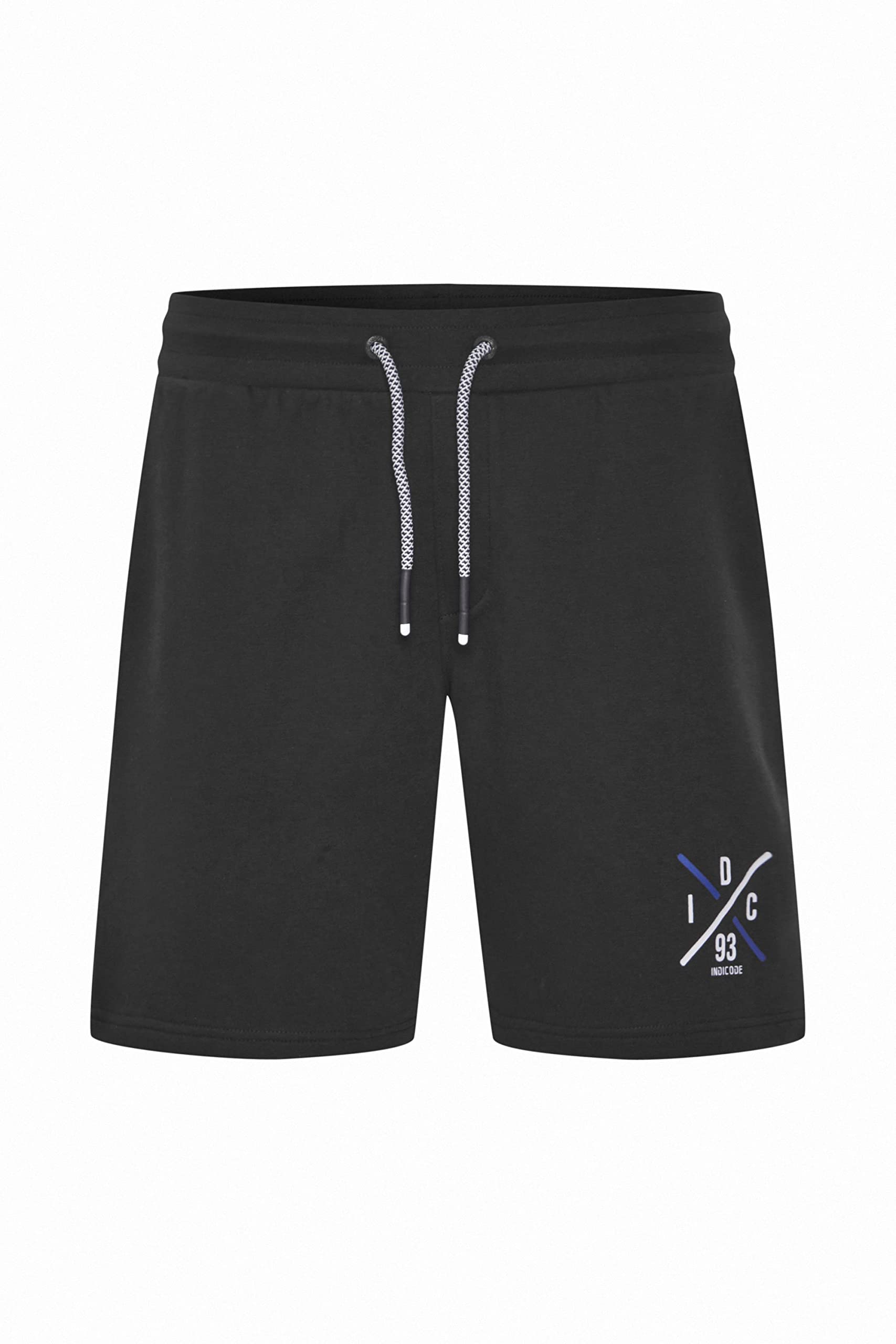 Indicode DHallum Herren Sweat Shorts Sweatshorts Kurze Hose Jogginghose mit Kordeln und Print Regular Fit