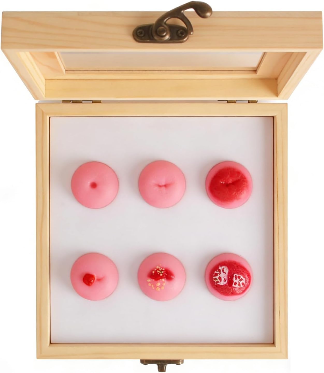 MiBoce Female Uterus Cervix Model Set, Level 1-6 Cervical Pathology Display Model, with Wooden Box, Gynecological Teaching Tool, for Training & Patient Instructional Commentary