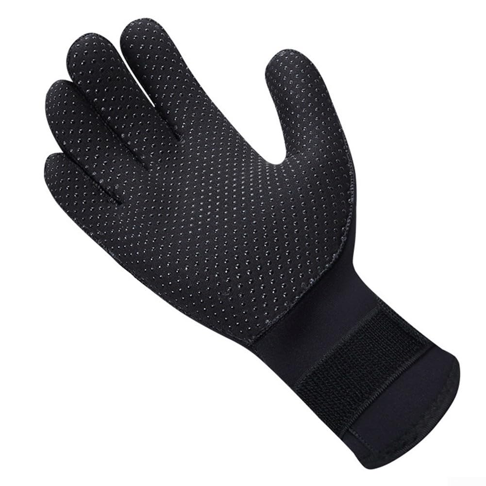 Guanto da muta da 5 mm, in neoprene, termico, antiscivolo e regolabile, per immersioni, surf, nuoto, tracciamento del fiume