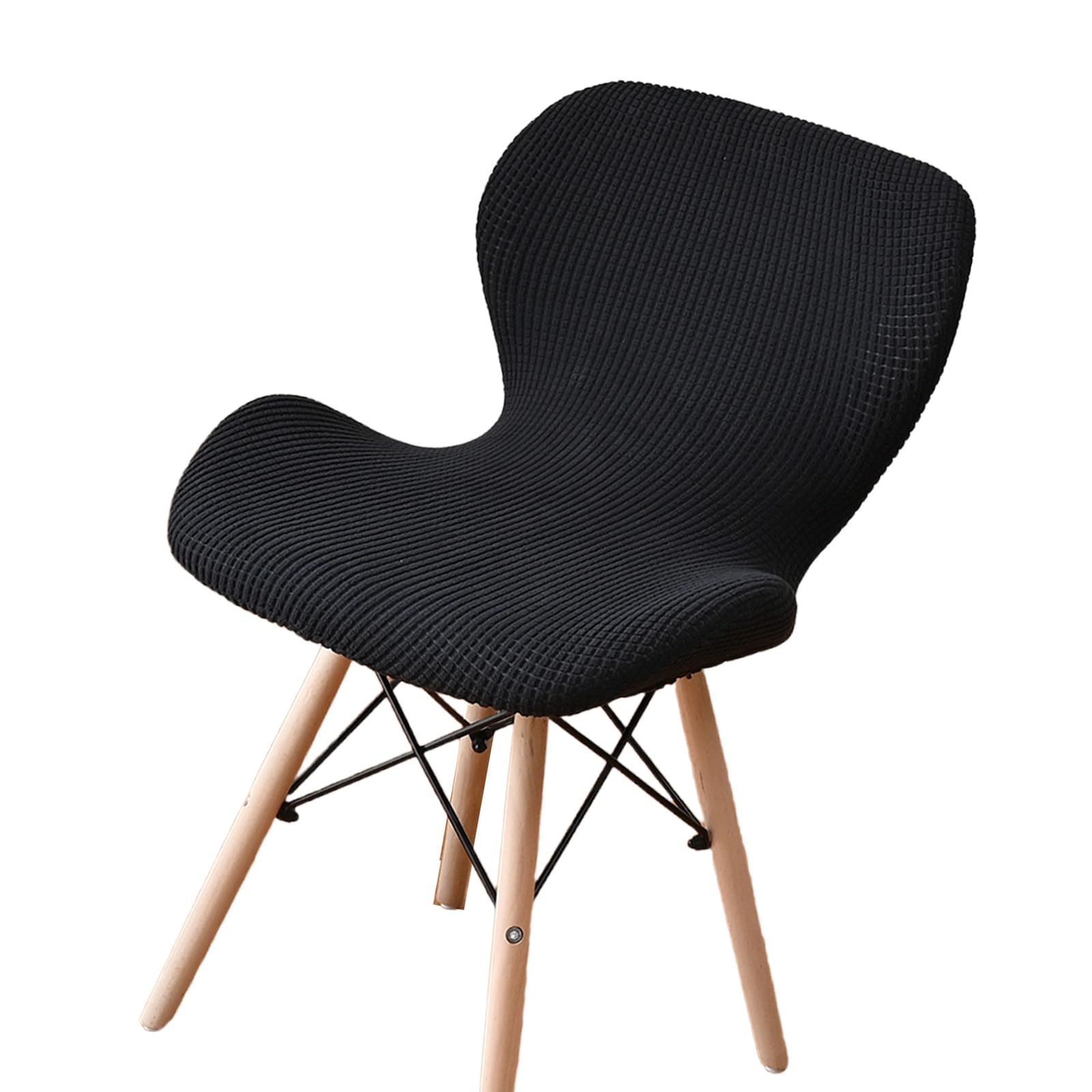 GTYLF Curveds Butterfly Chair Covers Polars Fleece Dining Chairs Slipcovers Washable Elastic Accent Seat Covers for Hotel Banquet Stretchable Chair Slipcover