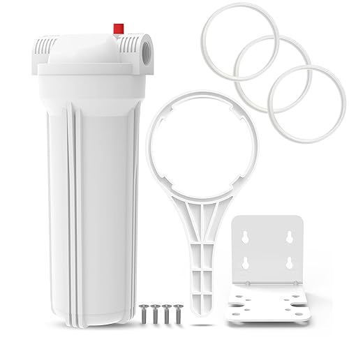 SimPure Carcasa para filtro de agua para toda la casa, filtro de agua en línea para el hogar, filtro de sedimento universal de 10 pulgadas con
