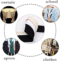 Vista 7 de Cinta de sarga de algodón natural de 50 yardas, 1 pulgada de ancho, rollo de cinta bies con patrón de espiga para coser delantales, manualidades