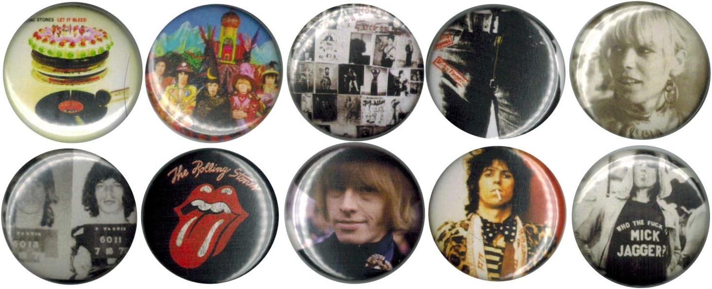 House PantherThe Rolling Stones Vintage Styled 1" Pinback Button/Badge Set! Hip pinback Fashion Accessory
