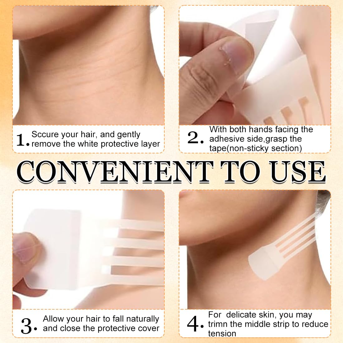 Confezione da 4 + 20 adesivi Patch Per Il Sollevamento Del Collo, Sollevamento Del Collo, Anti-doppio Mento, Nastri Di Serraggio Della Pelle Del Collo, per Donne Collo Viso Mento