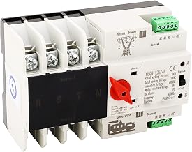 Power Automatic Transfer Switch, NLQ3 125 4P 100A 110V Mini ATS Electrical Selector Switches Din Rail Mounted Power Switch Generator Changeover Switch for Emergency Power