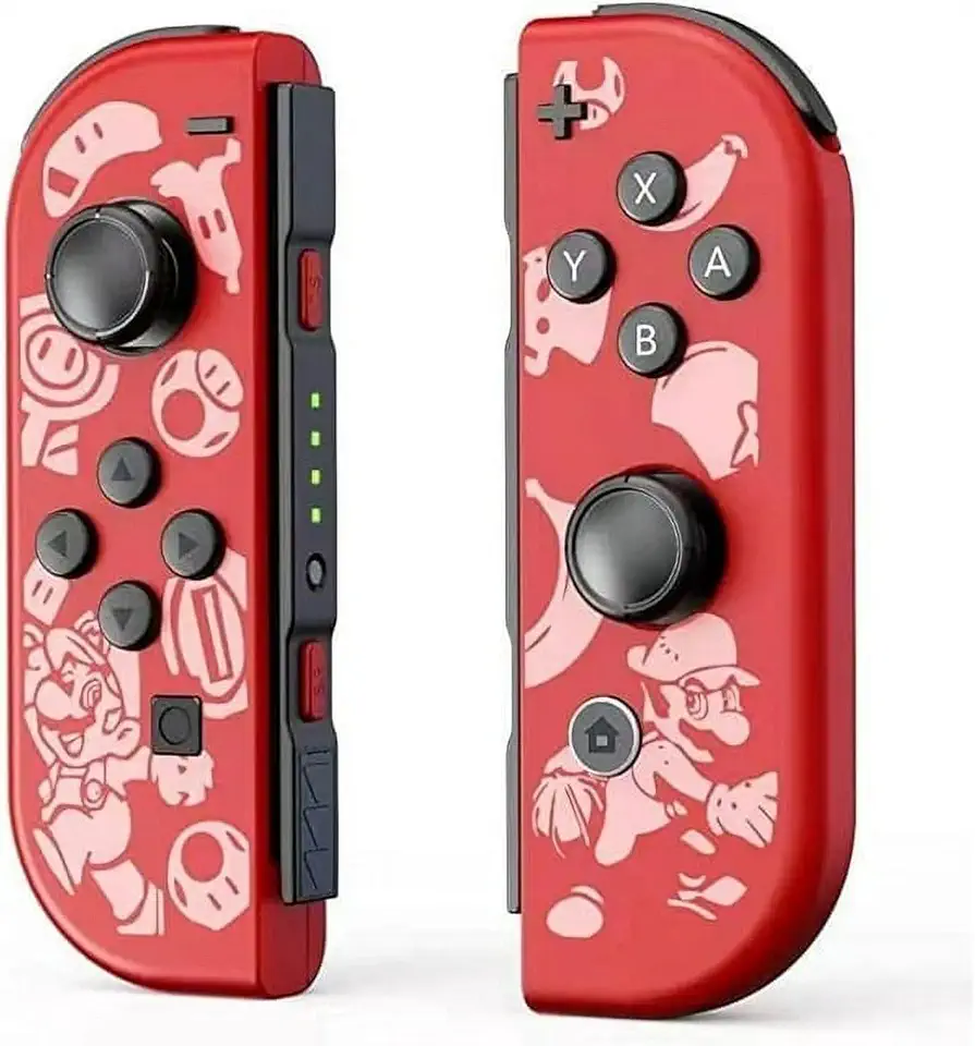 Controle Joystick Sem Fio N Switch Joy-con (l)/(r) Sem a Alça do Joy-Con. (Vermelho mario)