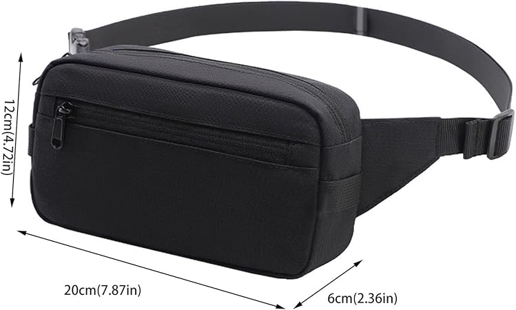 OEIPSMK Men Women Outdoor Shoulder Bag Solid Color Zipper