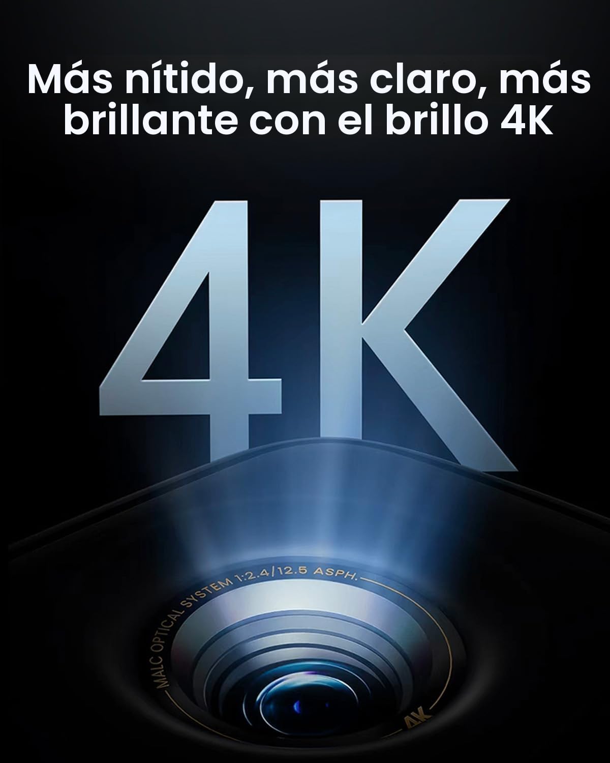 JMGO N1S 4K Proyector Portatil, Triple Laser, 1700 ISO Lumens, Gimbal Instantáneo Autofocus, Google TV, Netflix, 110% BT.2020, HDR10, Audio Dolby 10W, BLU-Ray 3D, 200" para Exterior, Gaming, Fiestas