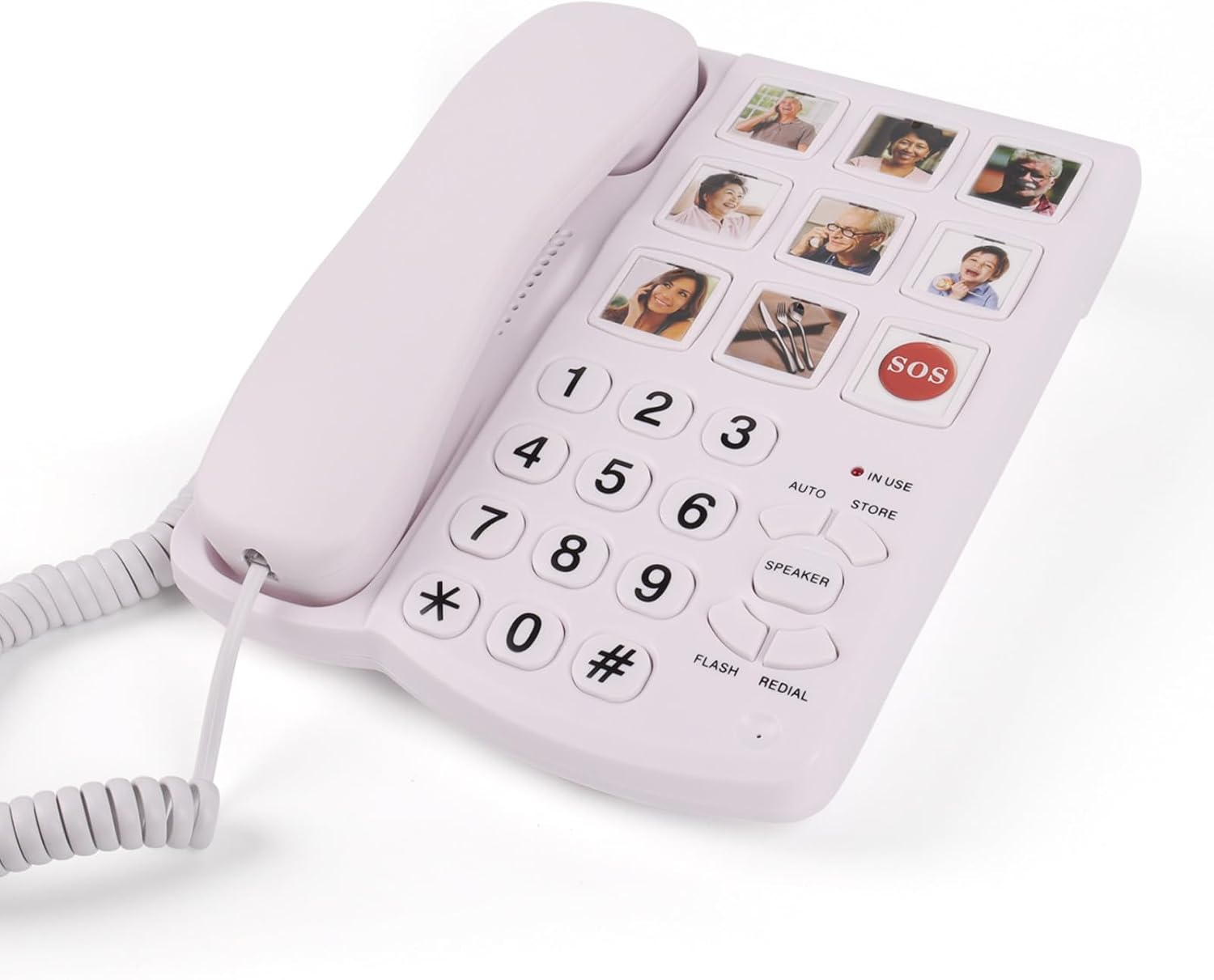 Mcheeta Big Button Landline Phone for elderly, PSTN Image
