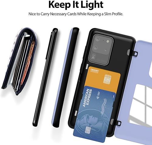 Miniatura 6 de GOOSPERY Parachoques magnético para puerta compatible con Galaxy S20 Ultra, funda tipo billetera con tarjetero, cierre automático por iman, funda