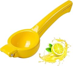 Lime Squeezer Manual Lime Presser Metal Lemon Juicer, Citrus Juicer, Hand-Held Lime Juicer Heavy Duty Hand Fruit Extractor (Yellow )