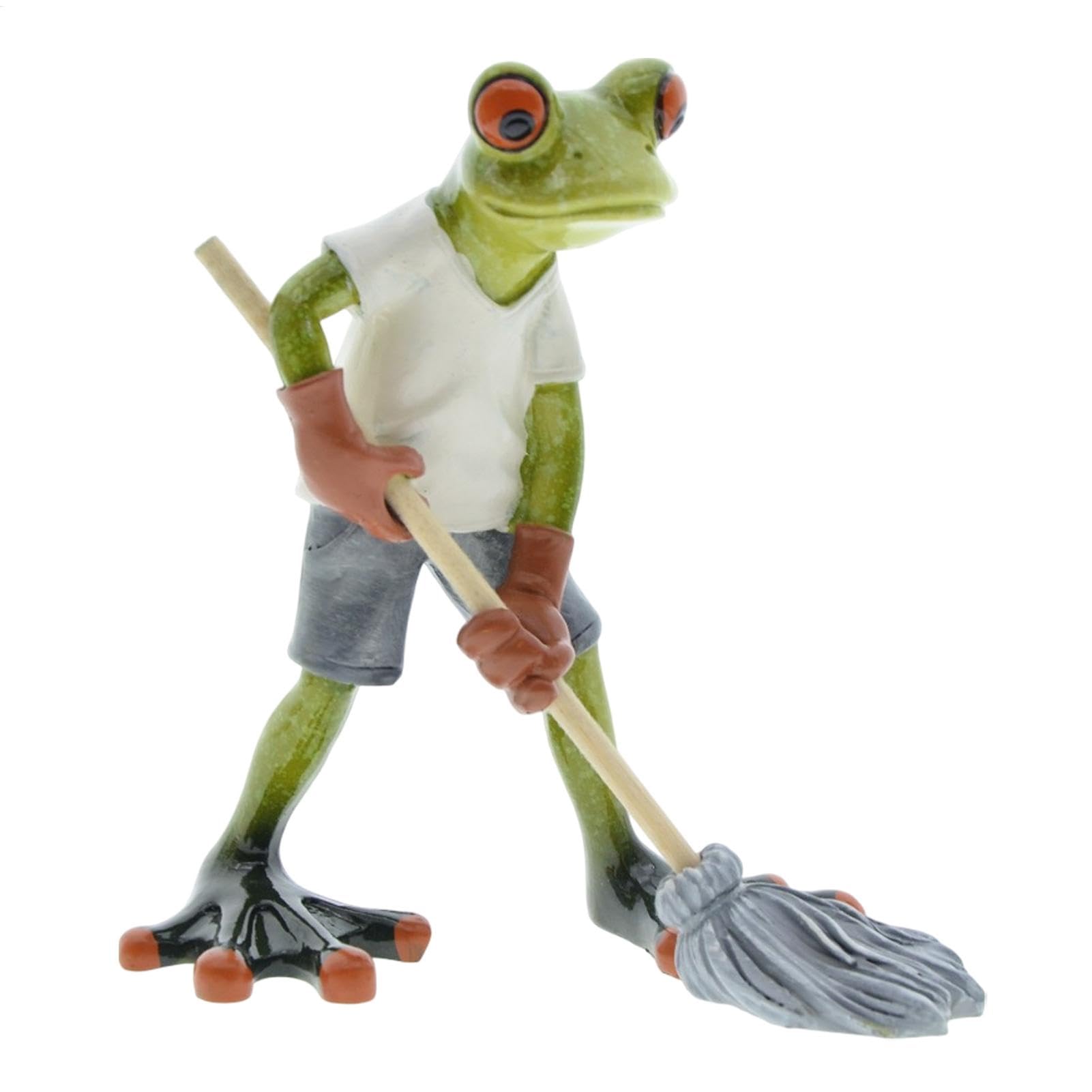 Statue de Grenouille de Nettoyage Teksome figurine idéale pour décorer le salon et le balcon