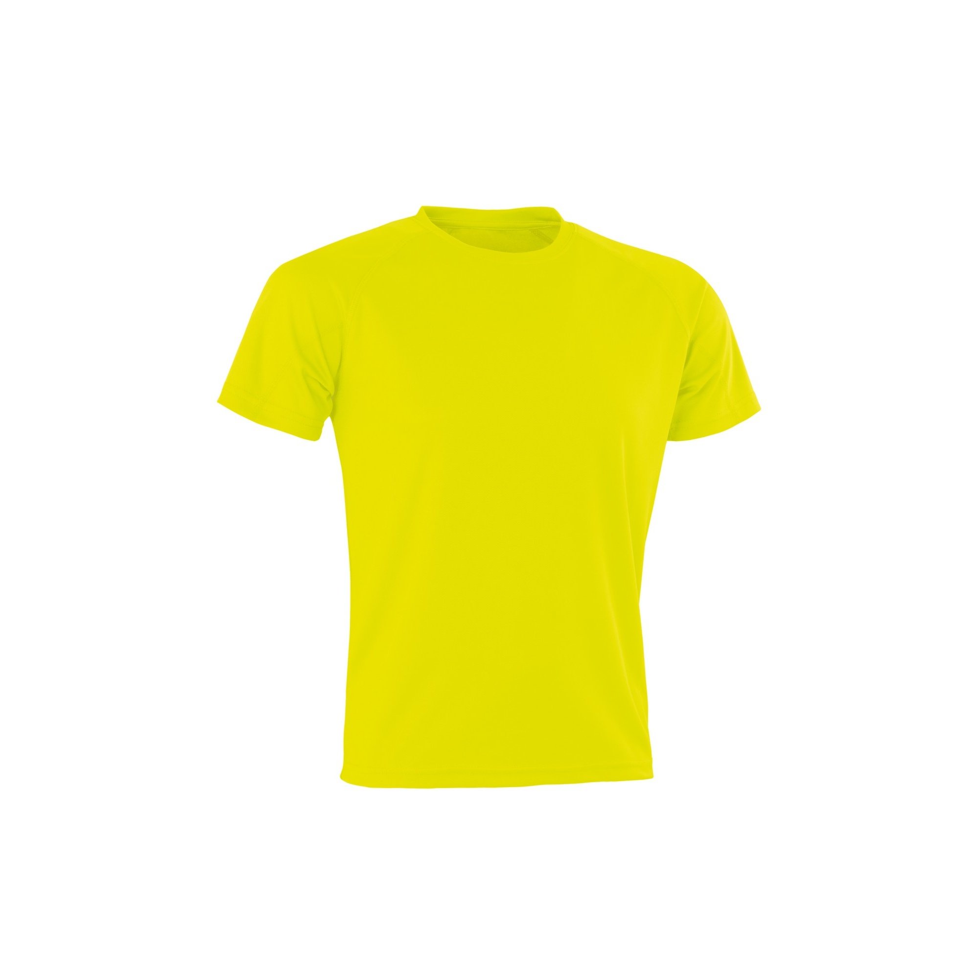 Spiro Adults Unisex Impact Aircool Tee (XS) (Flo Yellow)