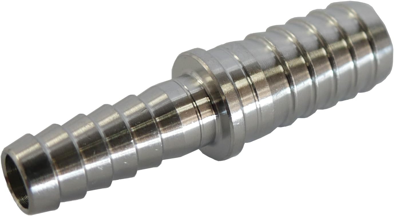 3/8” X 1/4" Stainless Steel Barb Hose Splicer Adapter Connector