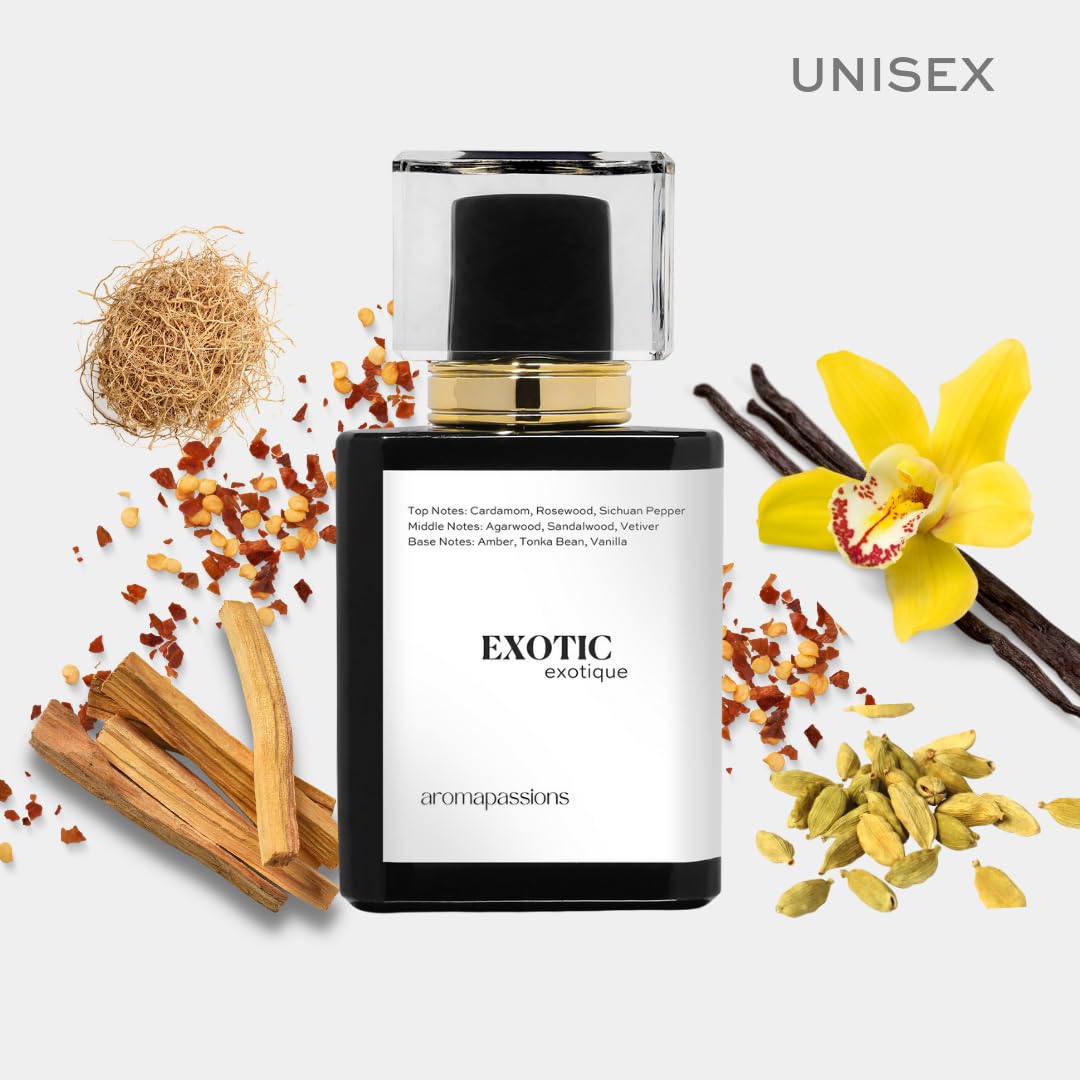 EXOTIC | Inspired by TF OUD WOOD | Pheromone Perfume Cologne for Men and Women | Extrait De Parfum | Long Lasting Dupe Clone Essential Oil Fragrance | Perfume De Hombre Mujer | (30 ml / 1 Fl Oz)