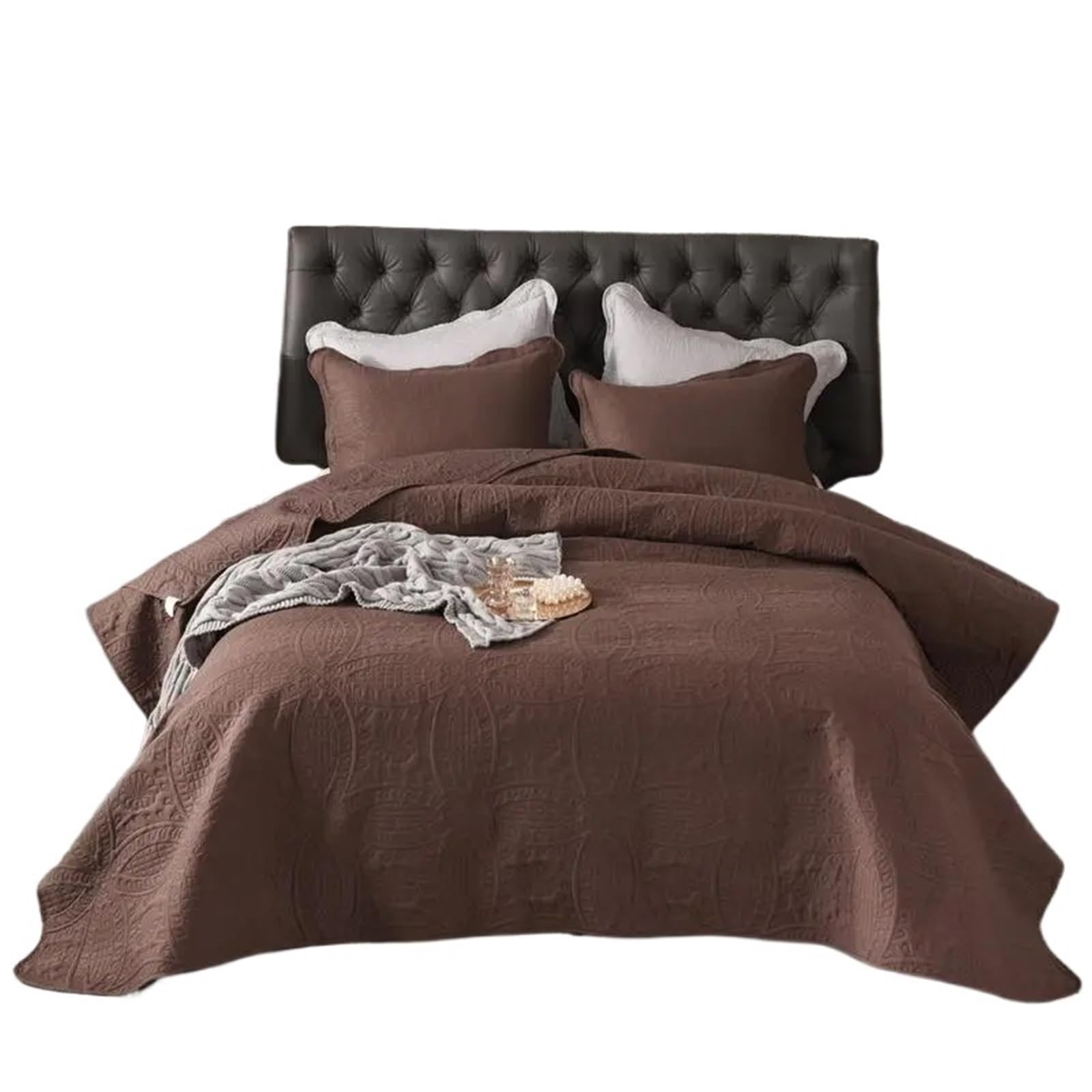 DAJGRHE Bedspread Quilted Bed Cover 220x240cm Coverlet King Size(Color 8,1pc 220x240cm)
