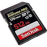 SanDisk Extreme PRO 512GB SDXC Memory Card up to 170MB/s, UHS-1, Class 10, U3, V30