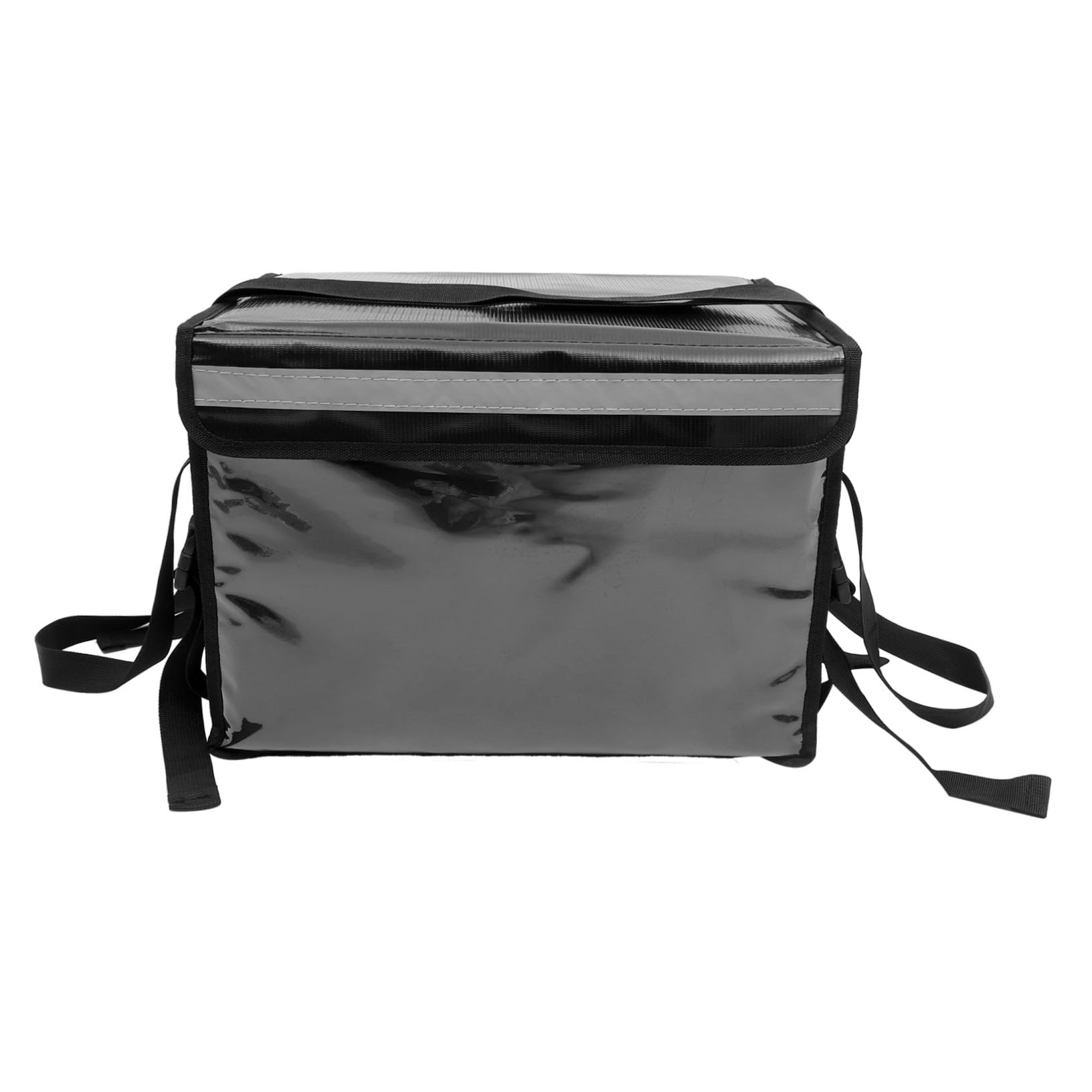Amosfun Borsa Termica per Consegna Cibo 32l, Contenitore Porta Pranzo in Nylon Nero, Resistente All’acqua al Calore, per Outdoor e Shopping