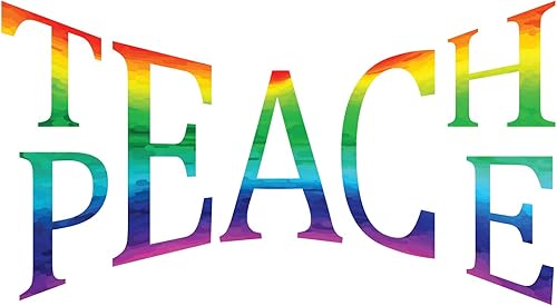 My Wonderful Walls Calcomanía con frase "Teach Peace" (L 27.3 pulgadas de ancho x 15 pulgadas de alto)