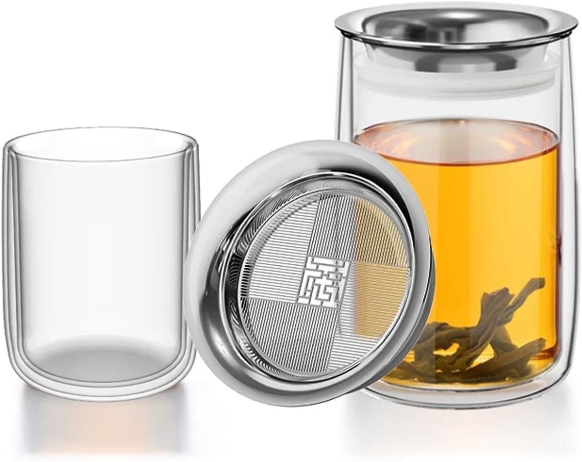 Tea Infuser Mug, Tea Infuser Glass, for Loose Leaf Tea, Teas Gifts for Lovers (400ml/13.53 Fl Oz)
