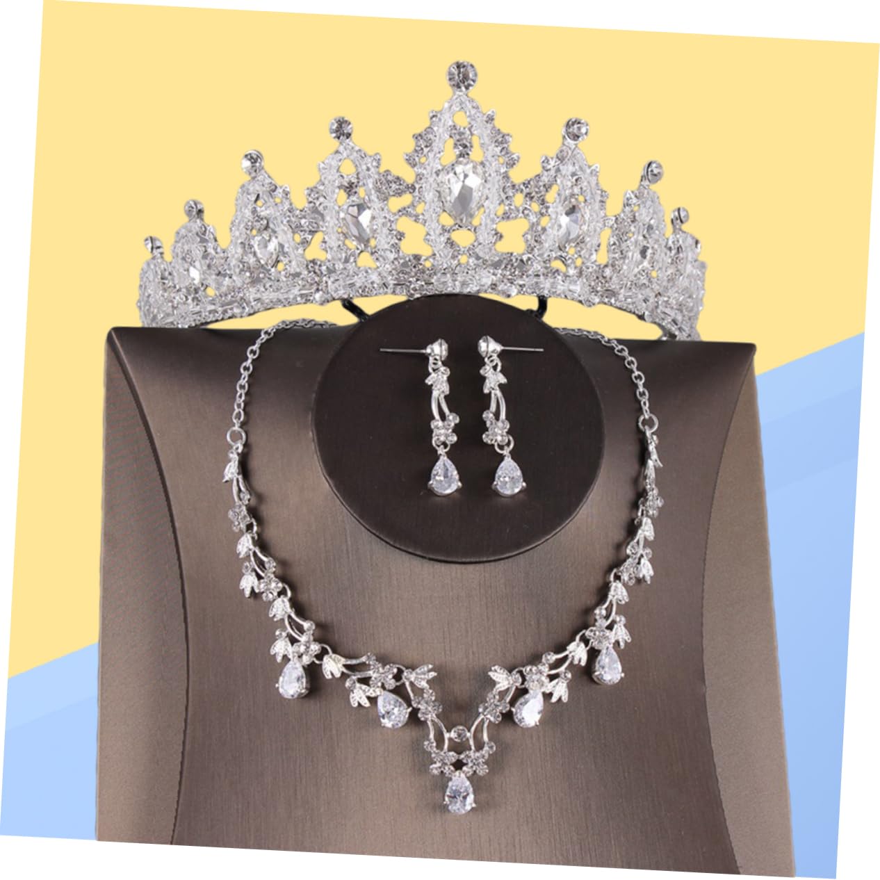SHERCHPRY 1juego Conjunto De Joyería De Novia Collar De De Circonio Pendientes y Caja De Joyería De Boda Elegante Para Eventos Especiales