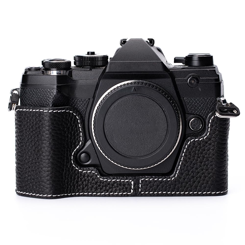 Amazon.co.jp: DBZZ 本革製ハーフケース, 黒色 for OLYMPUS OM-D E-M5