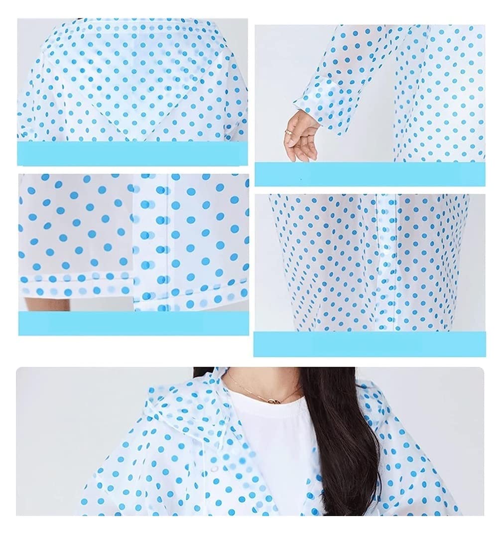 Poncho Antipioggia Impermeabile 5pcs Donne Impermeabili Trasparenti Poncho Per Adulti All'aperto Carino Stampa Copertura Trasparente Impermeabile Mantella Antipioggia