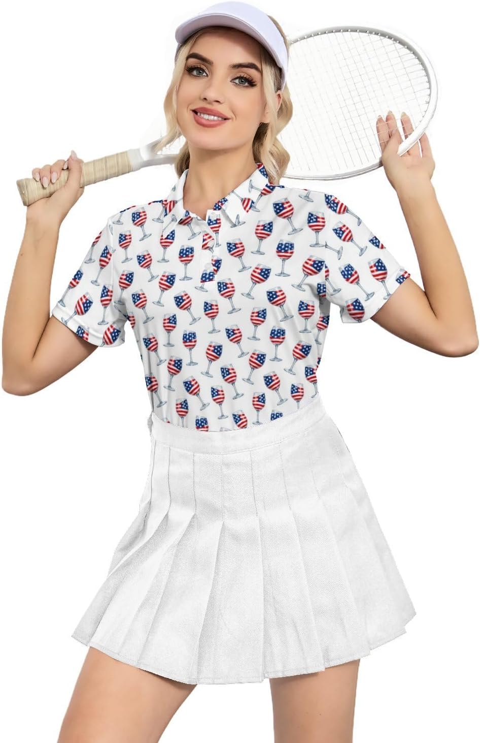 Women's Golf Shirt Moisture Wicking Golf Polo Shirts Short Sleeve Dry Fit Tennis Shirts