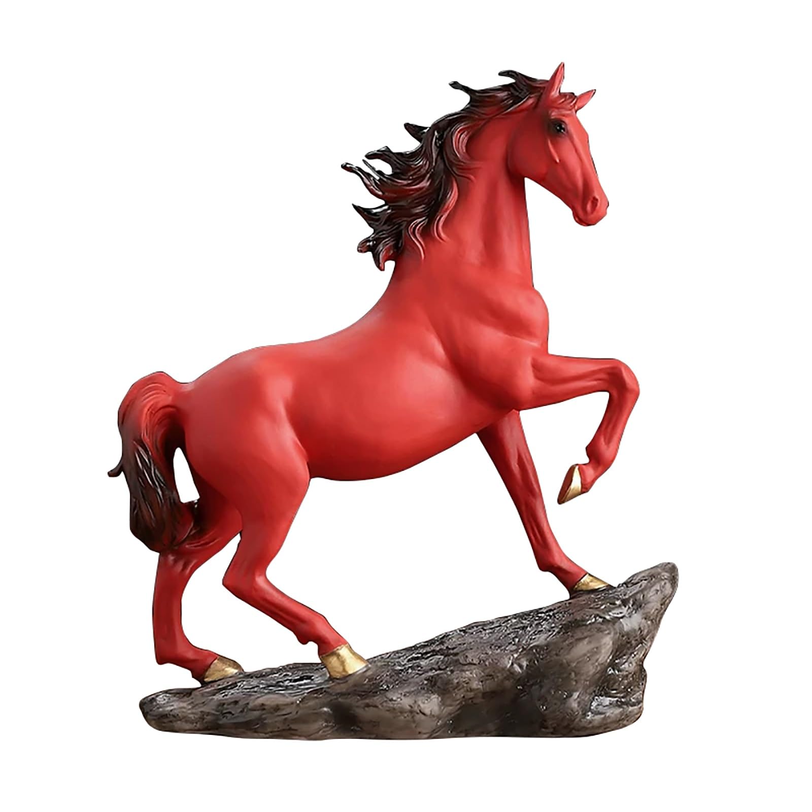 ZXDRYBHD Ceramic Horse Statue Home, Horse Sculpture Figurines, Red Horse Statue Ornament for Office Desk Living Room Gift Decor
