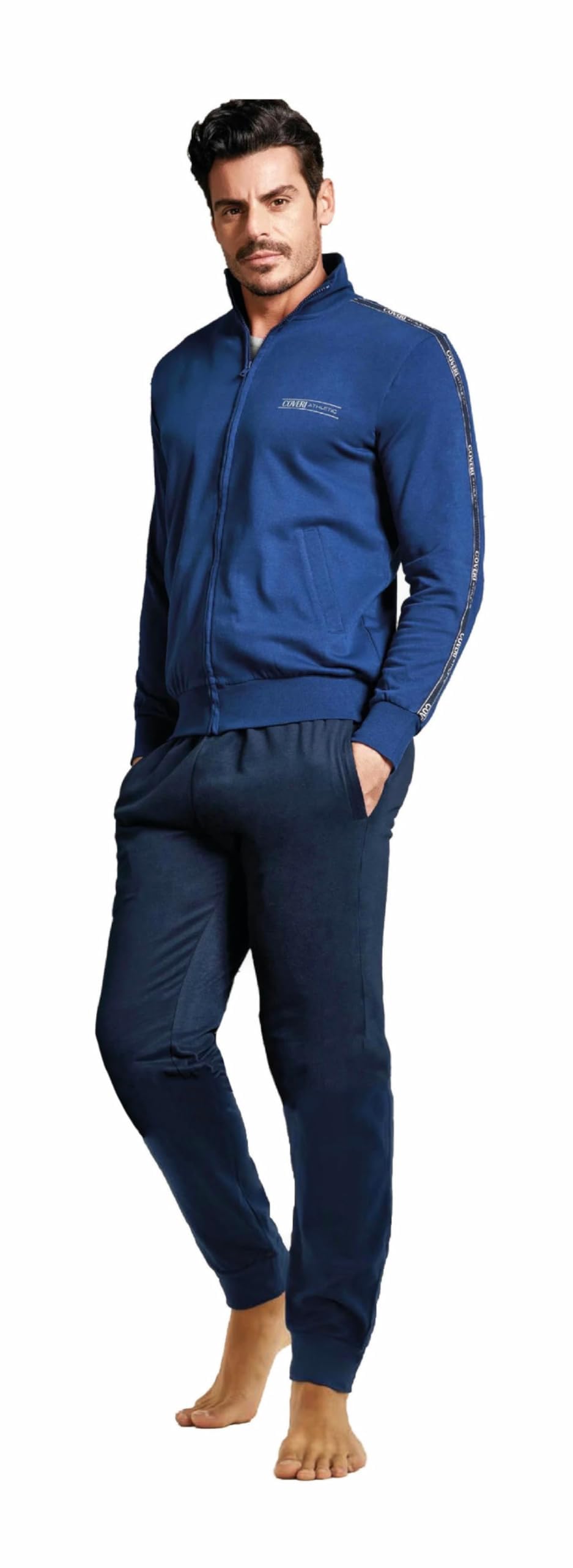 Enrico Coveri Tuta Uomo in Felpa GARZATA, Vari Modelli, Tuta Sportiva Uomo, Tuta Uomo Invernale Cotone Felpato Anche Taglie Maxi