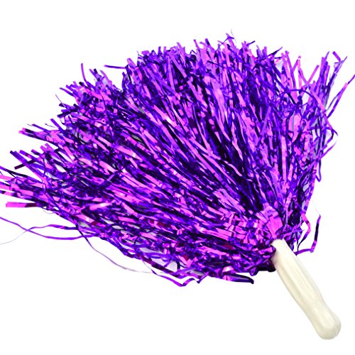 Image of baotongle 12 PCS Cheerleading Squad Spirited Fun Poms Pompoms Cheer Costume Accessory for Party Dance Sports