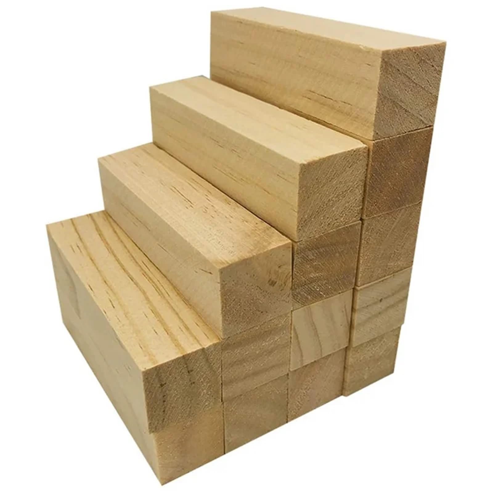 Taco De Madera De Tilo 20 Piezas de Kits de Tallado de Madera de Tilo, Bloques de Madera sin terminar, artesanías de Tallado artístico, Tallado de Madera DIY para Tallar