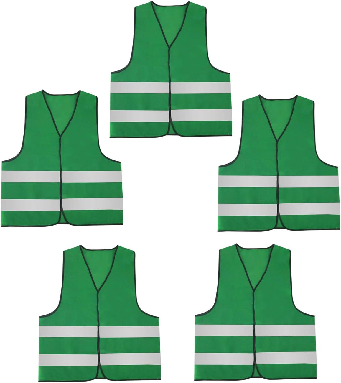 AIEOE Mens 5/10 Pack High Visibility Reflective Vest Hi-vis Bright Color Construction Safety Vest