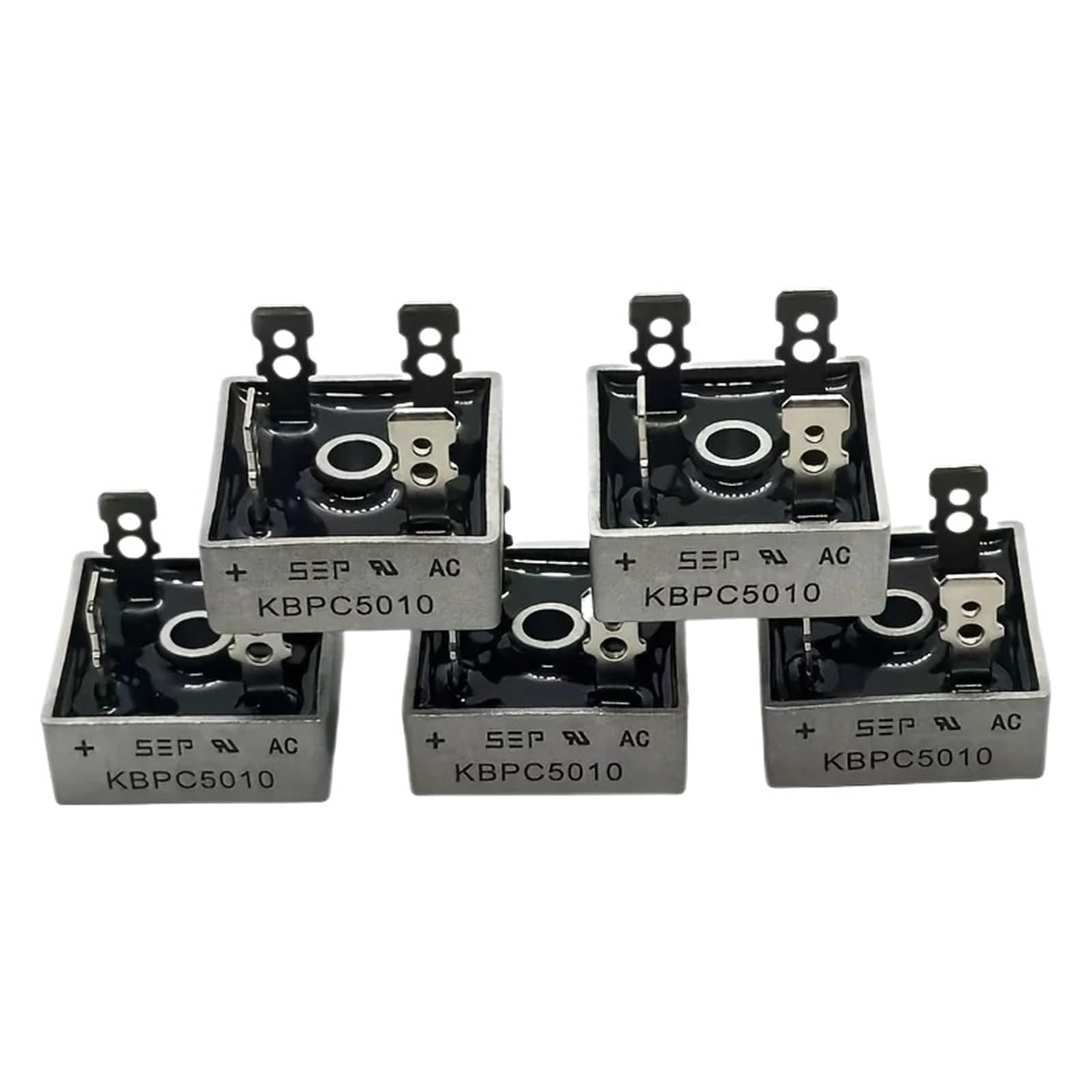 Puentes rectificadores de diodo KBPC5010, pack de 5 componentes electrónicos de 50A y 1000V 7