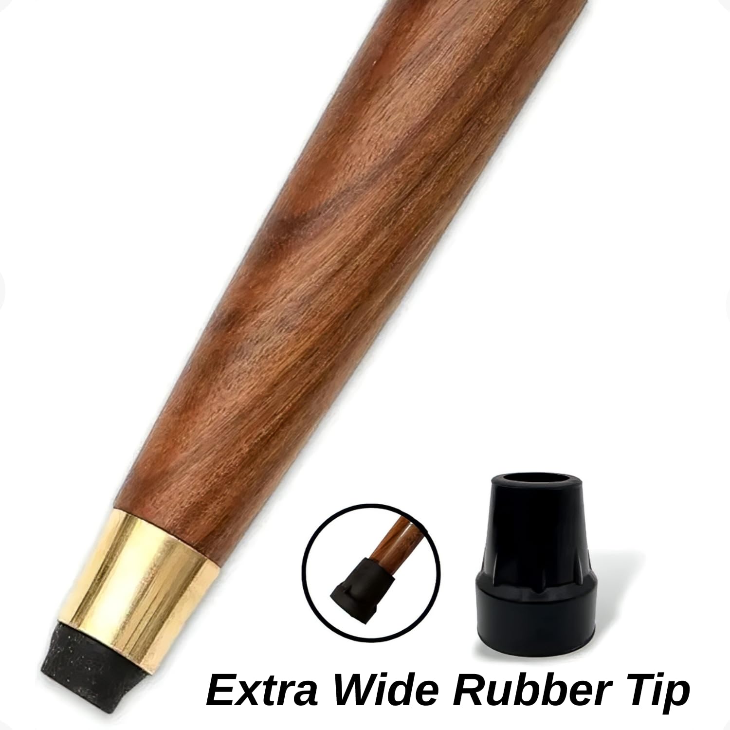 Bastón plegable de latón con mango victoriano, telescopio victoriano [36 pulgadas], bastón de madera para regalo para hombres y mujeres, VNT-022