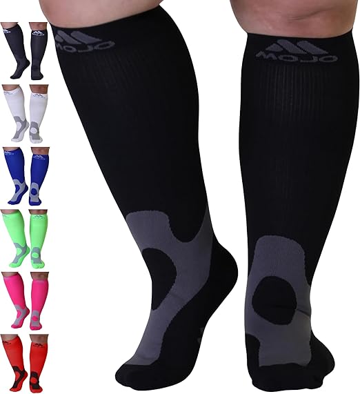 Mojo Medical Compression Socks for Women and Men 20-30mmHg, Knee High for Pain & Veins Circulation, A601R