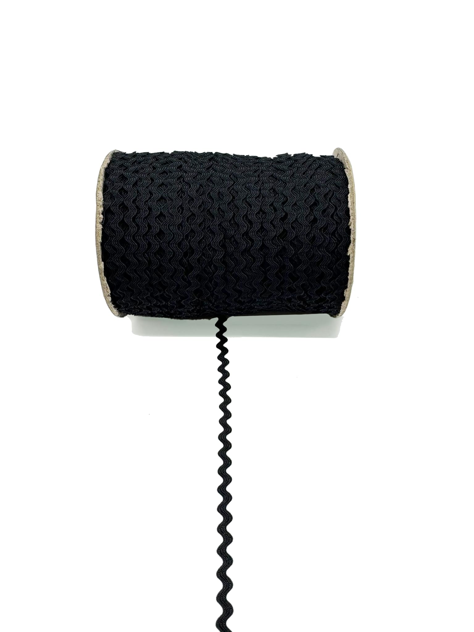 Black 3/16" (5mm) Baby RIC Rac Trim – 24 Yards – Wavy Braid, Ideal for Sewing, Quilting, Hair Bows, Crafts
