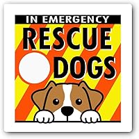 Vista 1 de Adhesivo de rescate de perros de emergencia, calcomanía de vinilo Save Our Pets - Alerta de seguridad contra incendios para cachorros, K9, gato