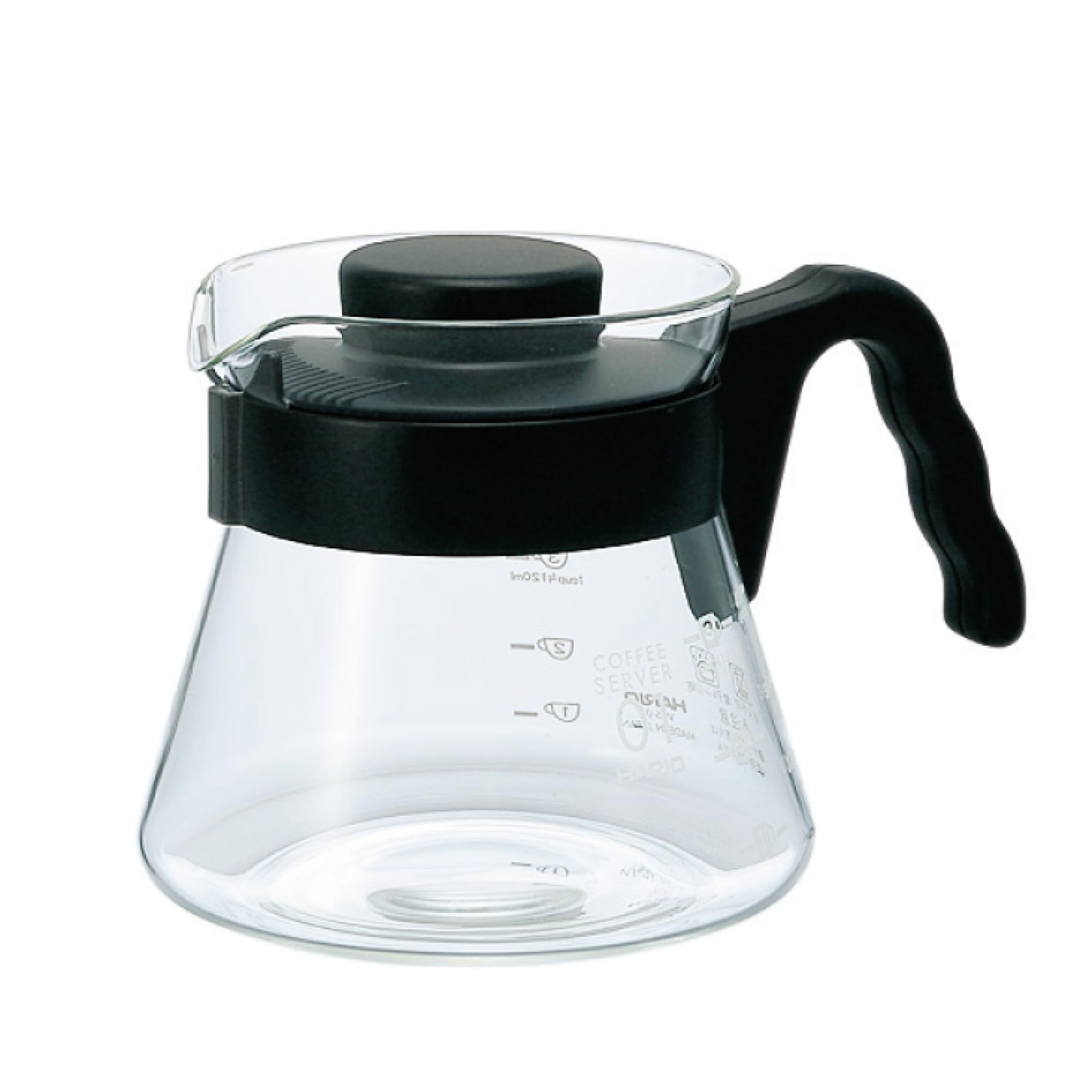 Hario V60 Glass Coffee Server, 450ml, Black