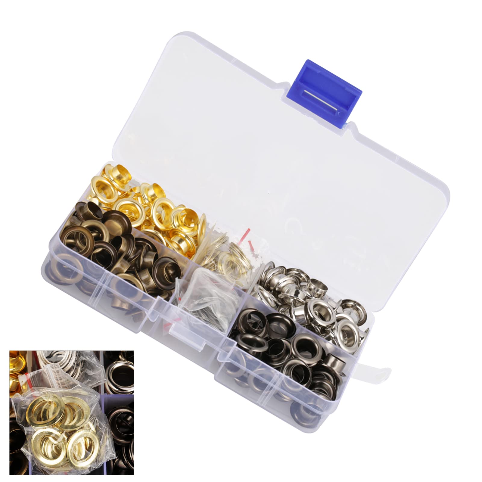 Set di anelli passacavo con occhiello in ottone da 140 set con feritoie di fissaggio per abiti artigianali in pelle Accessori da cucire 8mm