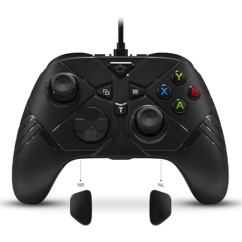 Miss Home Xbox One Wired Controller,USB Gamepad Joypad Controller for Xbox One/S/X/PC Windows 7/8/10 with 3.5mm Audio Jack Back Button Turbo Key(Black)