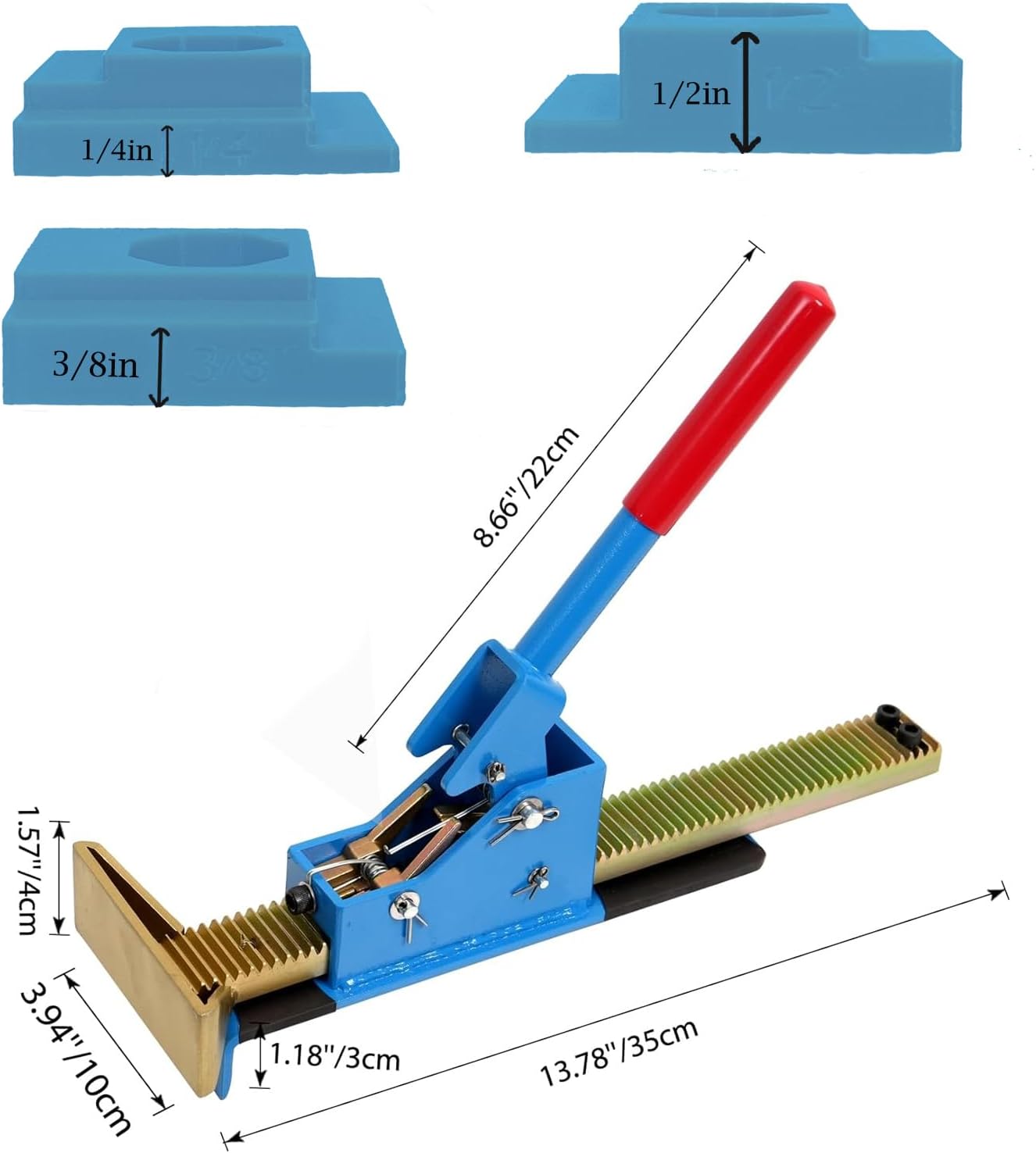 Laminate Flooring Jack Installation Tool - Upgraded 25-Pack Flooring Spacers with 1/2", 1/4", 1/8" & 3/8" Gap, for Laminate, Vinyl Plank, Hardwood Floor Install