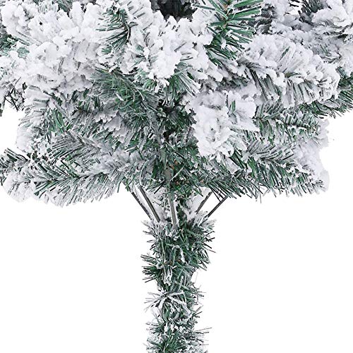 4M 13Ft Snow Effect Artificial Christmas Tree,Outdoor Large Flocked Snowy Christmas Tree,White Hinged Xmas Spruce Tree Easy Assembly For Holiday Decoration #TOP7