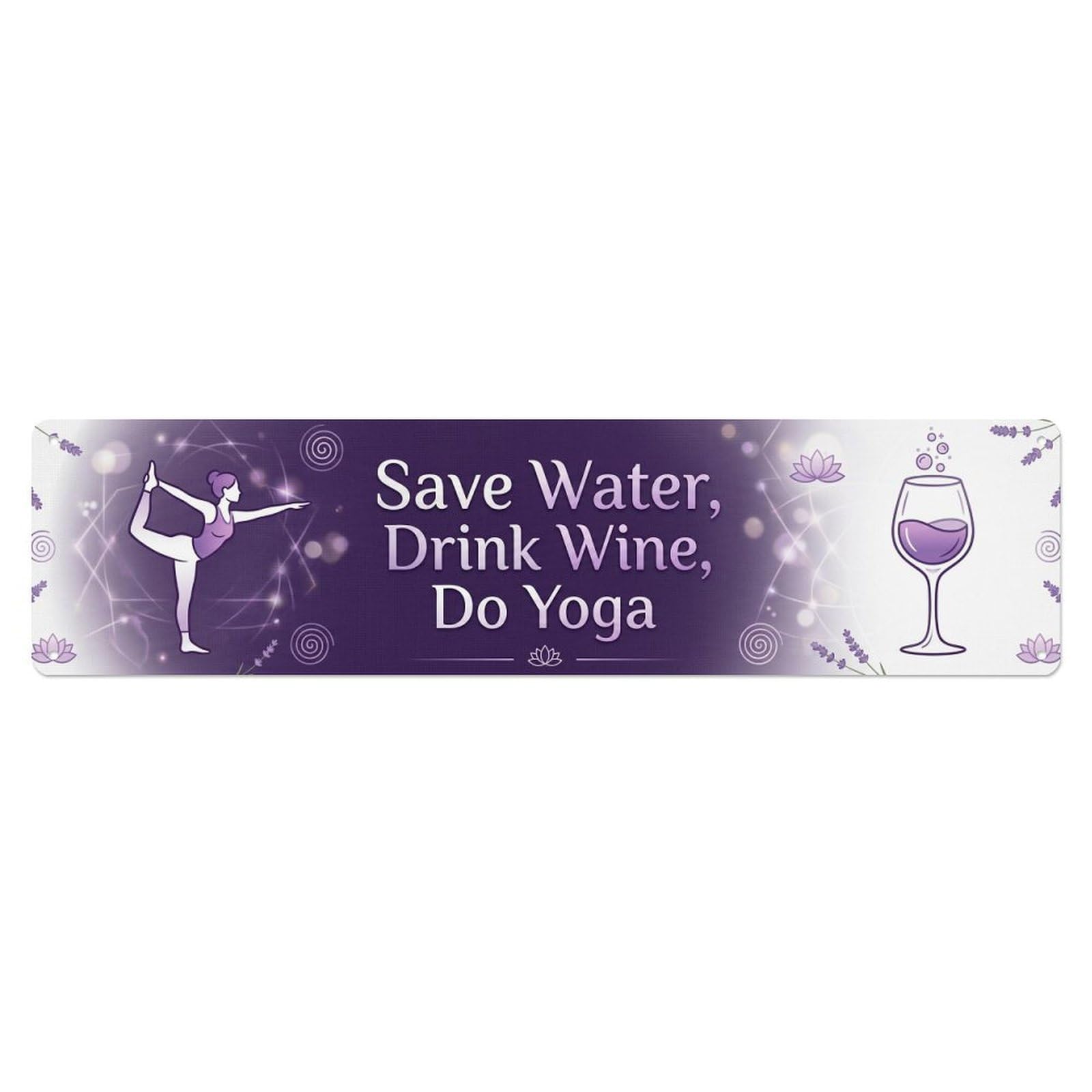 Wine Yoga Studio Beverage Metal Tin Sign Plaque Wall Decor for Cafe, Club Bar, Office, Home Garden Metal Poster 4x16Inch